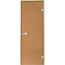 harvia-spb | Стеклянная дверь для сауны Harvia 8/19, коробка сосна, бронза