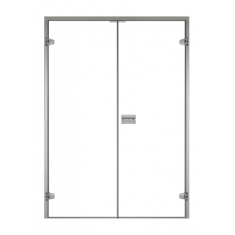 harvia-spb | Стеклянная дверь для сауны Harvia, двойные 17/19 коробка ольха/осина, прозрачная 
