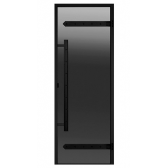harvia-spb | Стеклянная дверь для сауны Harvia LEGEND 7/19, черная коробка сосна, серая 
